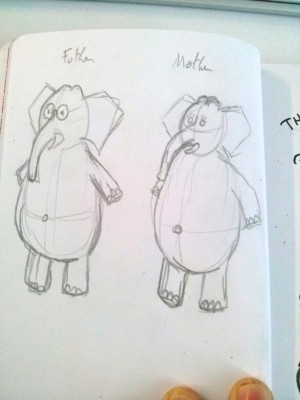 Packy Elefant Doodles