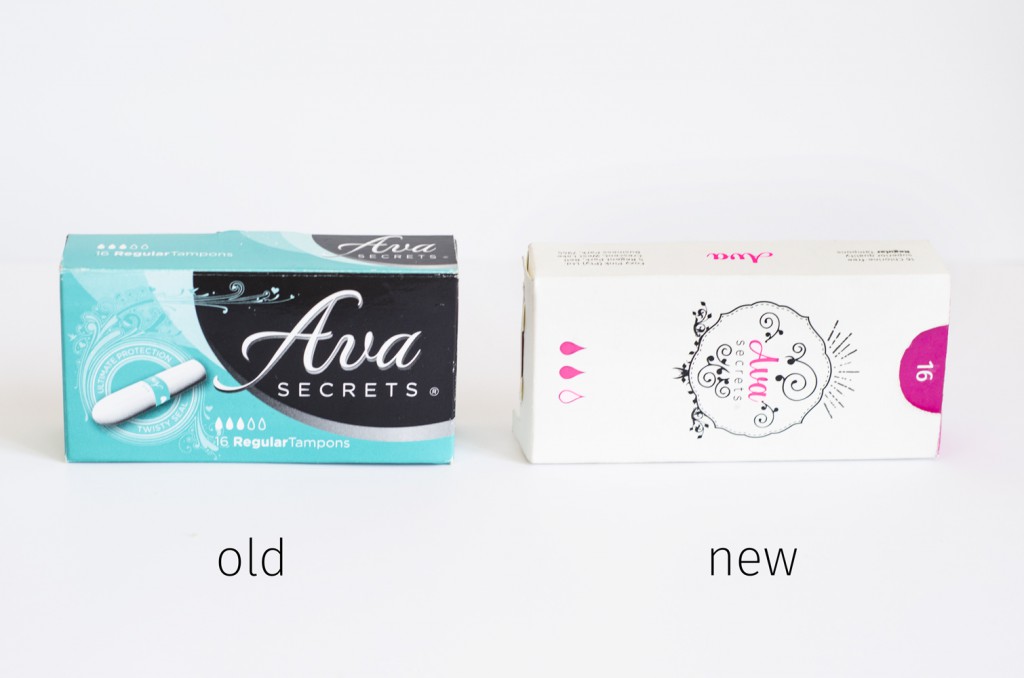 tampons packaging redesign