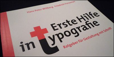 erste hilfe typographie buch / book