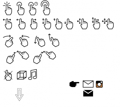 touch interaction icons sheet packy