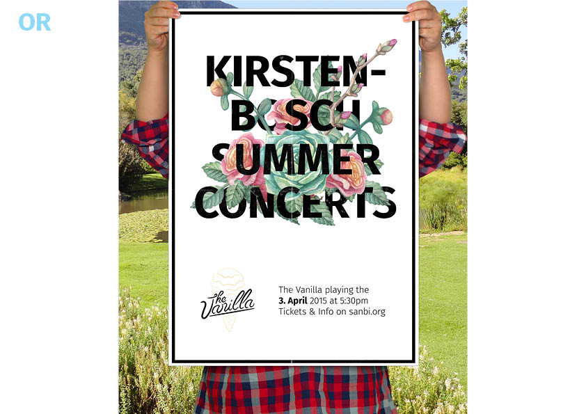 The Vanilla Kirstenbosch Summer Concerts Poster idea 2