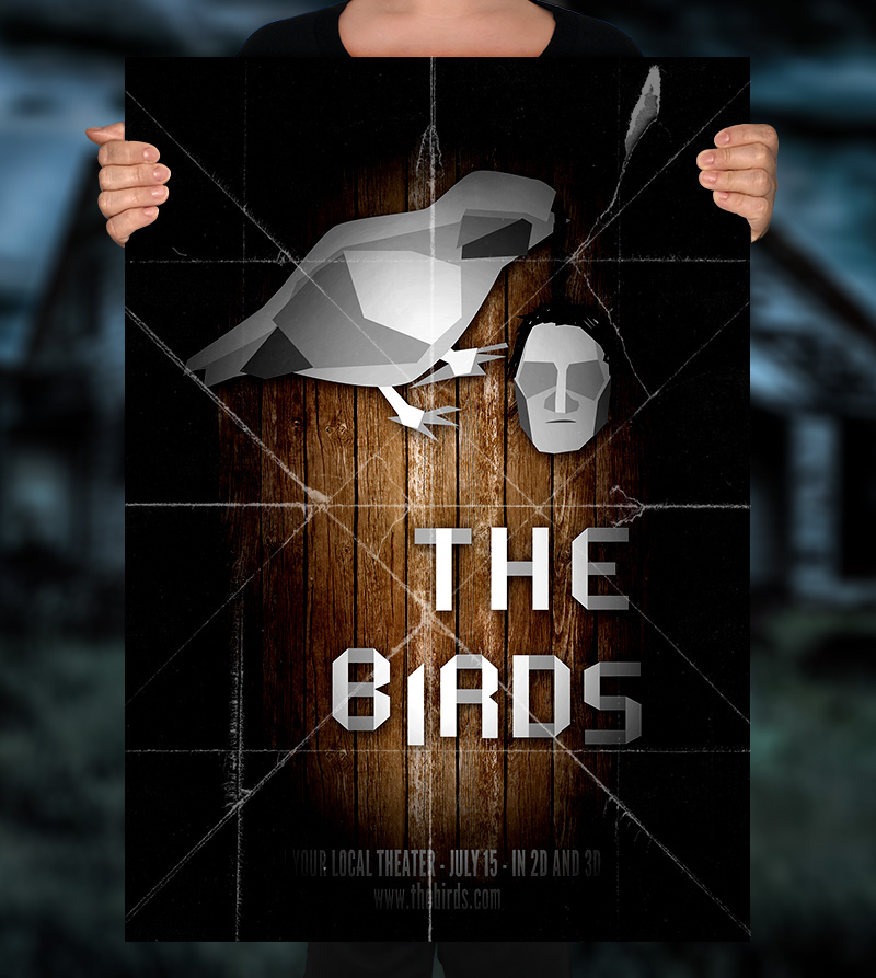 The Birds movie poster redesign