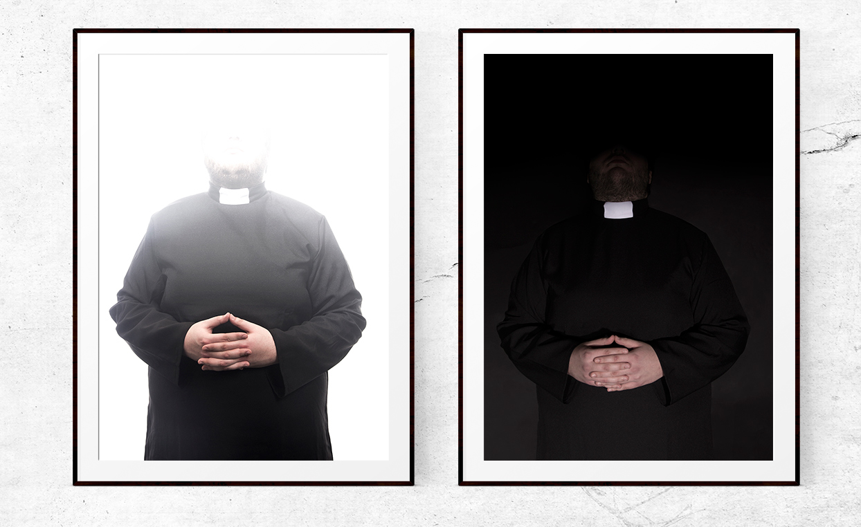 2 views of a priest