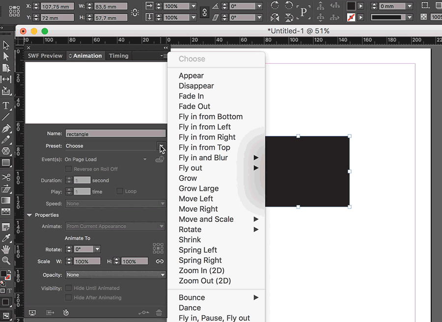 tutorial multi animation on one object – inDesign